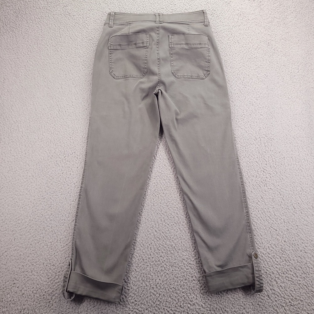 DEMOCRACY Pants Size 4 Gray Mid Rise Roll Cuff Cargo Utility "Ab" Tech - Picture 5 of 16